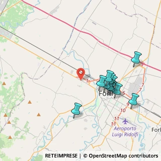 Mappa Via Savio, 47121 Forlì FC, Italia (3.80818)