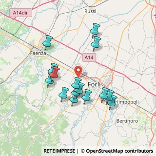 Mappa Via Rio Becca, 47121 Forlì FC, Italia (6.94667)