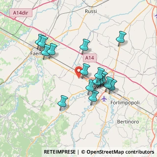 Mappa Via Rio Becca, 47121 Forlì FC, Italia (6.64471)