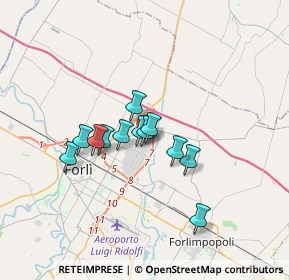 Mappa Via Fiume Ronco, 47122 Forlì FC, Italia (2.42833)