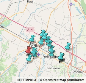 Mappa Via Fiume Ronco, 47122 Forlì FC, Italia (6.42611)