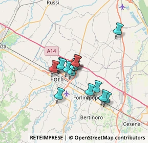 Mappa Via Fiume Ronco, 47122 Forlì FC, Italia (4.96643)