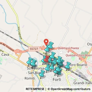 Mappa Via Valdastico, 47122 Forlì FC, Italia (1.139)