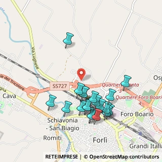 Mappa Via Valdastico, 47122 Forlì FC, Italia (0.986)