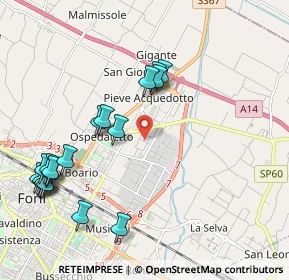Mappa Via Schiaparelli Virginio G., 47122 Forlì FC, Italia (2.45)