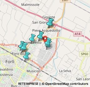 Mappa Via Schiaparelli Virginio G., 47122 Forlì FC, Italia (1.37818)