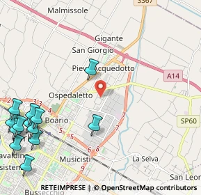 Mappa Via Schiaparelli Virginio G., 47122 Forlì FC, Italia (3.21846)