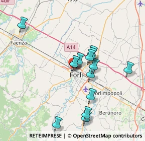 Mappa Via Isonzo, 47122 Forlì FC, Italia (6.69714)