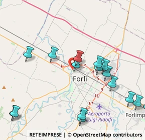 Mappa Via Isonzo, 47122 Forlì FC, Italia (4.98688)