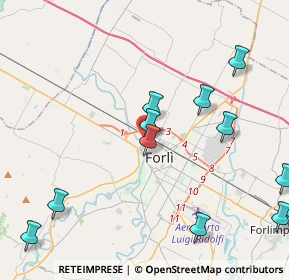 Mappa Via Isonzo, 47122 Forlì FC, Italia (5.2875)