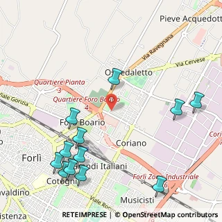Mappa Via Gino Vendemini, 47121 Forlì FC, Italia (1.37833)