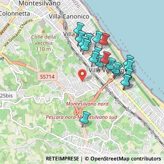 Mappa Via Monviso, 65015 Montesilvano PE, Italia (0.936)