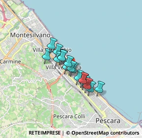 Mappa Via Lago di Bomba 13 Pal B, 65015 Montesilvano PE, Italia (1.08647)