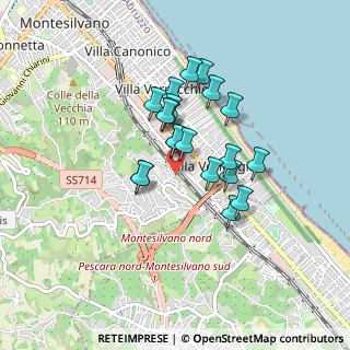 Mappa Via Monte Vigo, 65015 Montesilvano PE, Italia (0.687)