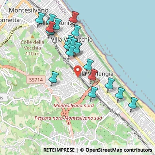 Mappa Via Monte Vigo, 65015 Montesilvano PE, Italia (1.0505)