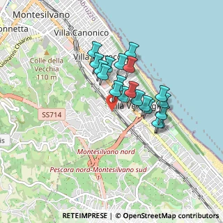 Mappa Via Monte Vigo, 65015 Montesilvano PE, Italia (0.6985)