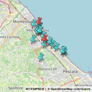 Mappa Via Carlo Alberto dalla Chiesa, 65123 Pescara PE, Italia (1.317)
