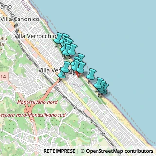 Mappa Via Agostinone, 65015 Montesilvano PE, Italia (0.615)