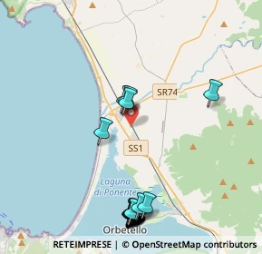 Mappa SS 1, 58015 Orbetello GR, Italia (5.1425)