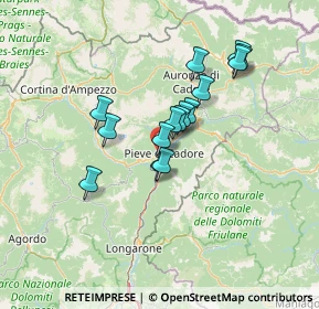 Mappa Vicolo Col Contras, 32044 Pieve di Cadore BL, Italia (10.46)