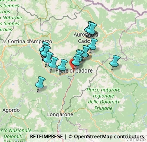 Mappa Piazzale Martiri della Libertà, 32044 Pieve di Cadore BL, Italia (10.678)