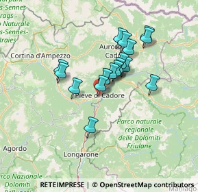 Mappa Piazzale Martiri della Libertà, 32044 Pieve di Cadore BL, Italia (10.18789)