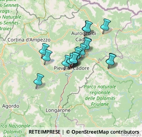 Mappa Piazzale Martiri della Libertà, 32044 Pieve di Cadore BL, Italia (8.76778)