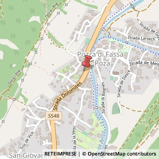 Mappa Strada Dolomites delle Dolomiti, 135, 38036 Pozza di Fassa, Trento (Trentino-Alto Adige)
