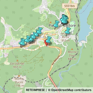 Mappa SS 51, 32044 Pieve di Cadore BL, Italia (0.9765)