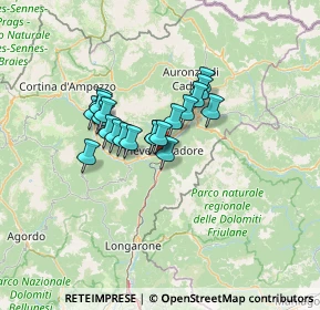 Mappa SS 51, 32044 Pieve di Cadore BL, Italia (8.852)