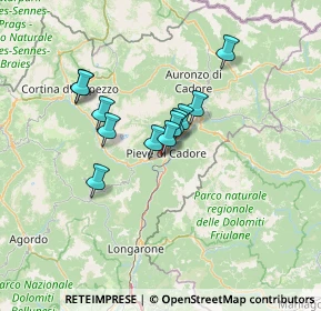 Mappa Via Belluno, 32044 Pieve di Cadore BL, Italia (9.7225)