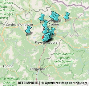 Mappa Via Belluno, 32044 Pieve di Cadore BL, Italia (7.72333)