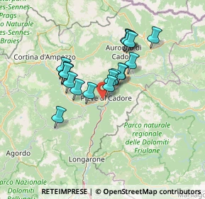 Mappa Via Belluno, 32044 Pieve di Cadore BL, Italia (10.9035)