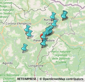 Mappa Via Belluno, 32044 Pieve di Cadore BL, Italia (10.55333)