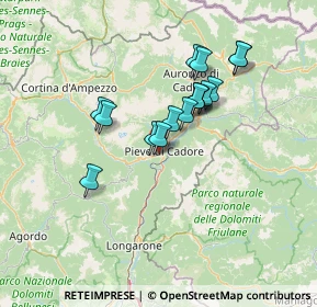 Mappa Via Belluno, 32044 Pieve di Cadore BL, Italia (10.95125)
