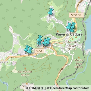 Mappa Via Belluno, 32044 Pieve di Cadore BL, Italia (0.74)