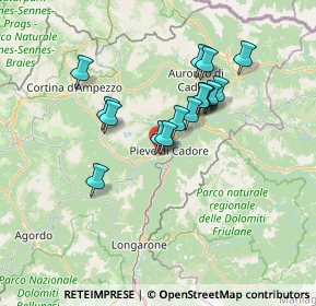 Mappa Via Maestra, 32044 Pieve di Cadore BL, Italia (11.09313)