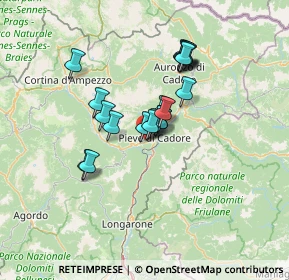 Mappa Via Maestra, 32044 Pieve di Cadore BL, Italia (10.071)