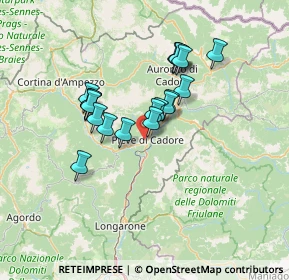 Mappa Via Agarole, 32044 Pieve di Cadore BL, Italia (10.7845)