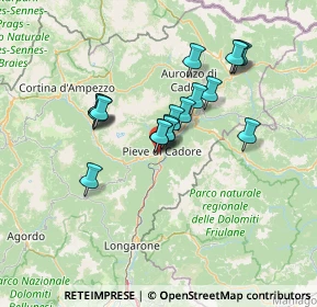 Mappa 32044 Pieve di Cadore BL, Italia (10.88667)