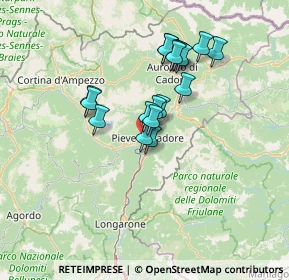 Mappa 32044 Pieve di Cadore BL, Italia (10.90278)