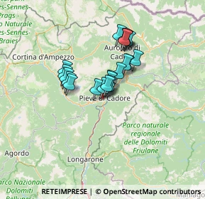 Mappa 32044 Pieve di Cadore BL, Italia (9.1455)