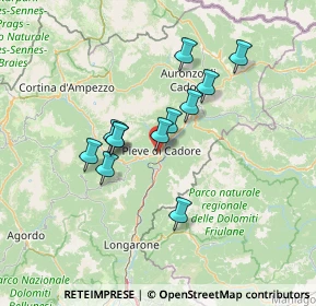 Mappa 32044 Pieve di Cadore BL, Italia (10.8875)