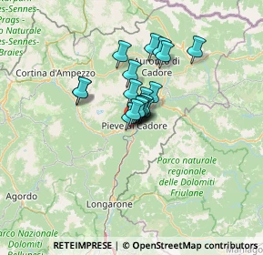 Mappa 32044 Pieve di Cadore BL, Italia (7.70056)