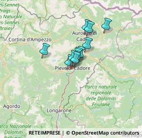 Mappa 32044 Pieve di Cadore BL, Italia (7.95273)