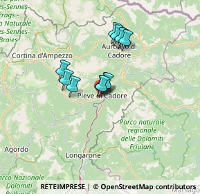 Mappa 32044 Pieve di Cadore BL, Italia (9.5875)