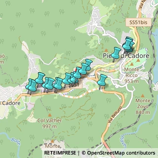 Mappa Via Ferdinando Coletti, 32044 Pieve di Cadore BL, Italia (0.857)