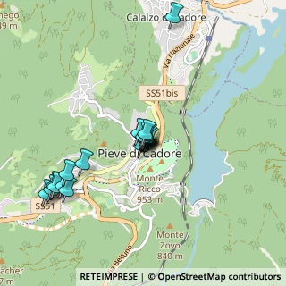 Mappa Via Salvadei, 32044 Pieve di Cadore BL, Italia (0.7605)