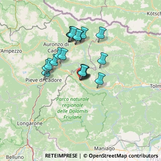 Mappa Via Cadore, 33024 Forni di Sopra UD, Italia (11.431)