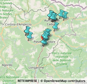Mappa Lunga Via delle Dolomiti, 32044 Pieve di Cadore BL, Italia (10.76833)